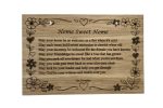 Home Sweet Home – Original Poem Plaque Oak