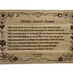 Home Sweet Home – Original Poem Plaque Oak