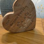Your Dog’s Actual Paw Print, Deep-Carved in Solid Hardwood