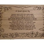 A Year Gone By – Original Poem Plaque Oak