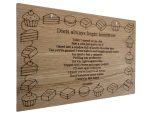 Diets Always Begin Tomorrow – Original Poem Plaque Oak - Image 2