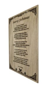 Merry Christmas – Original Poem Plaque Oak - Image 2