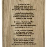 Merry Christmas – Original Poem Plaque Oak