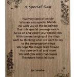 A Special Day – Original Poem Plaque Oak