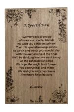 A Special Day – Original Poem Plaque Oak